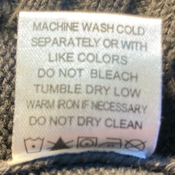 Paper Denim & Cloth SZL Mens Dark gray zip front sweater flannel details office - Picture 12 of 13